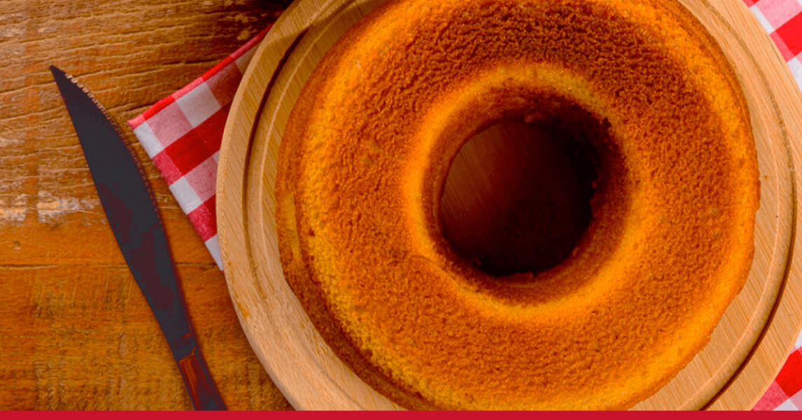 Bolo de arroz no liquidificador